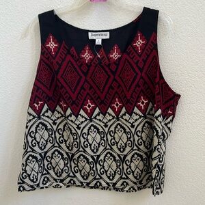 DANNY & NICOLE sleeveless multicolor top sz 16